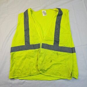 Uline Unisex S-12517G-L Safety Vest L/XL Lime Green Reflective Mesh ANSI Class 2